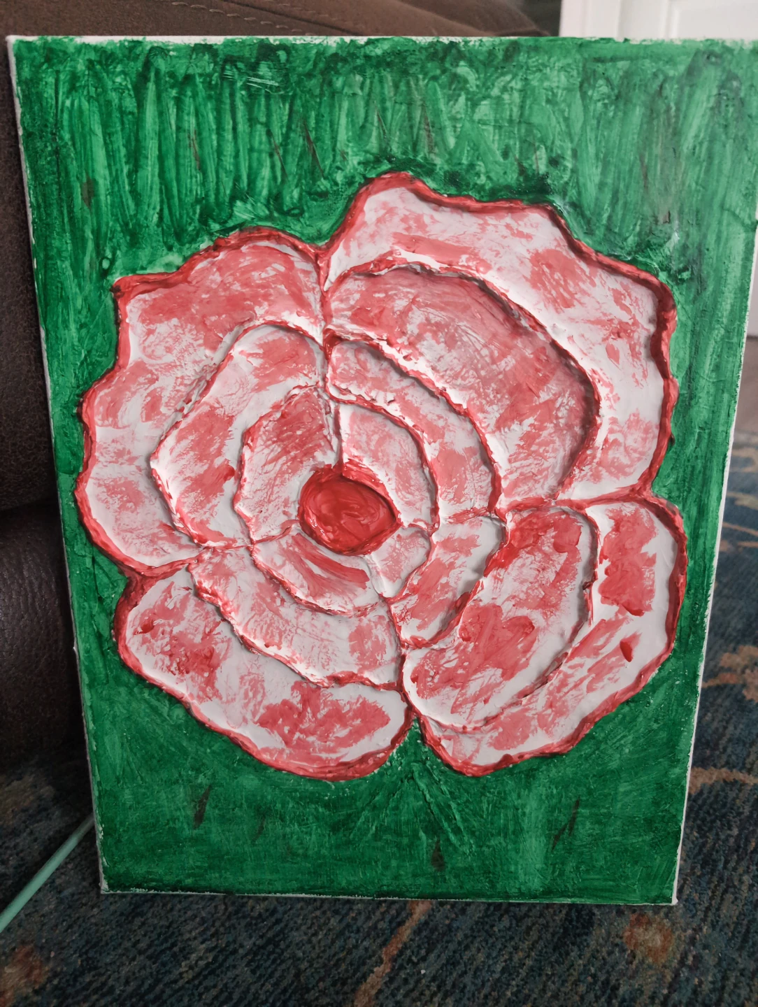 Textured Rose Painting