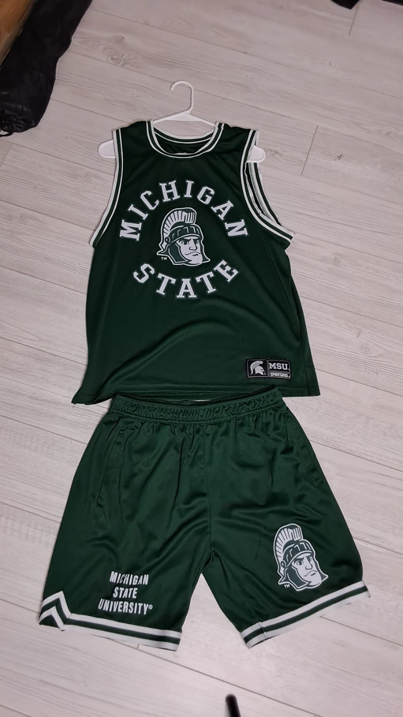 Michigan State Spartans Basketball Jersey & Shorts Set