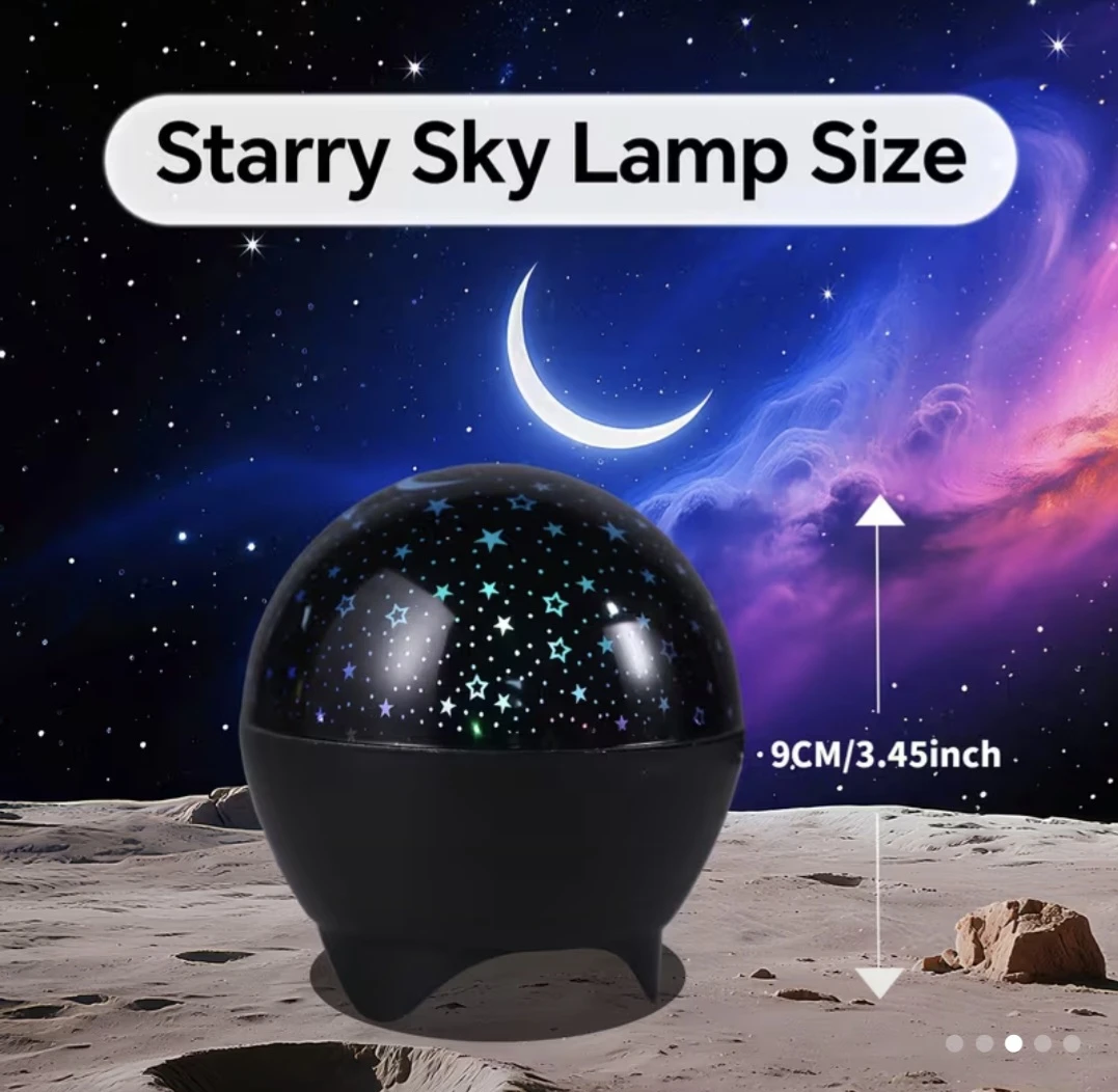 Star and Moon Ambient Night Light Projector