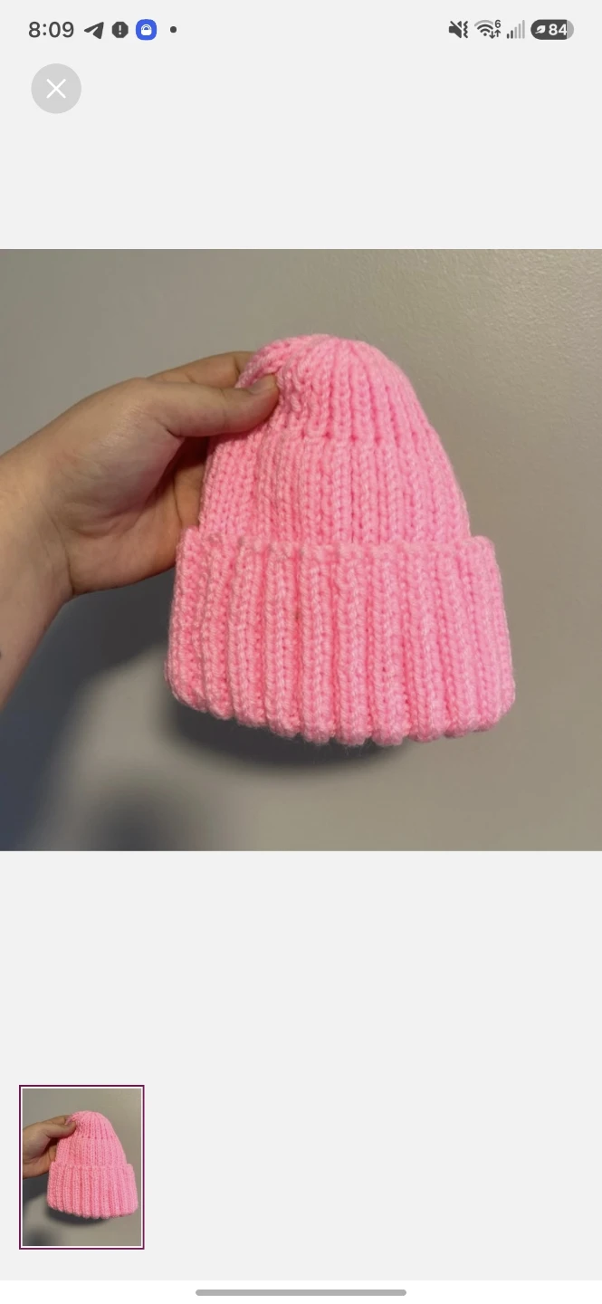 Pink Knitted Beanie