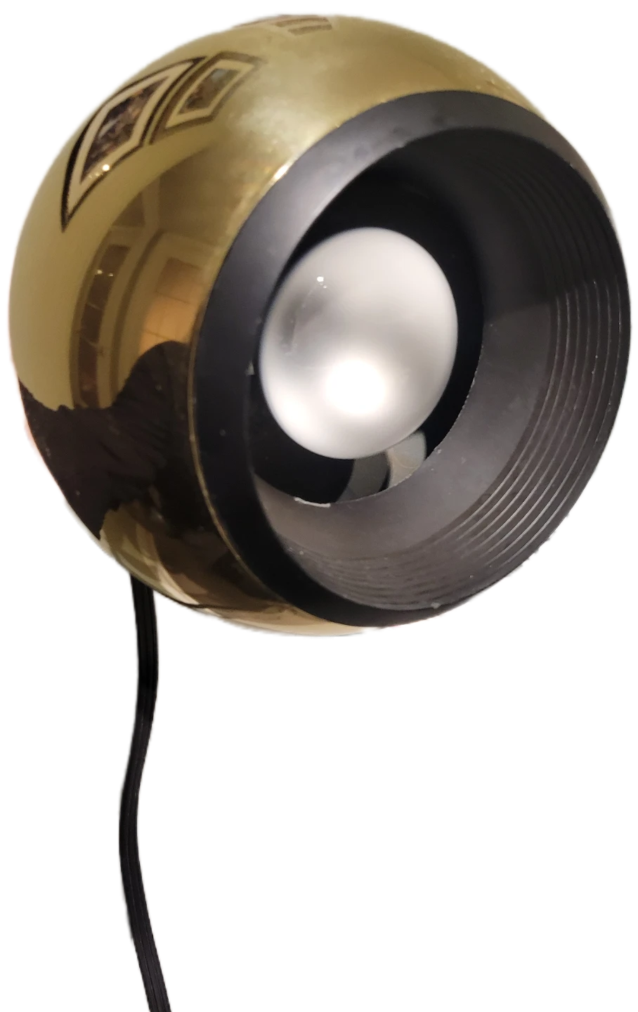 Just plug in! Mid Century Atomic Eyeball Brass Pendant Lamp - photo 5