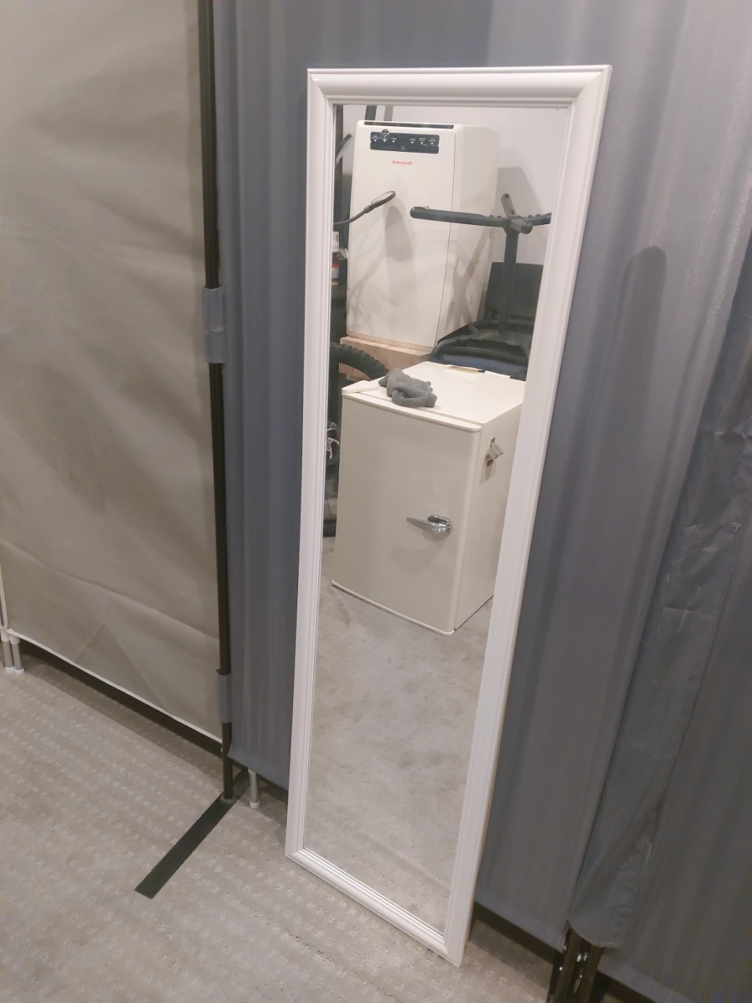 White Framed Full Length Mirror - photo 3