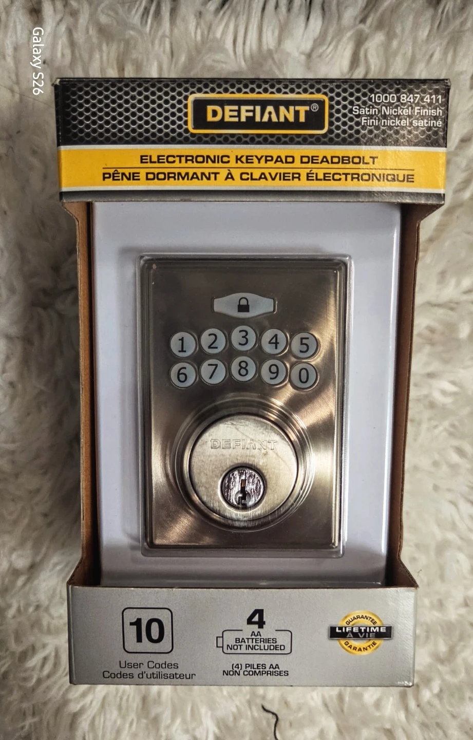 Defiant Electronic Keypad Deadbolt - Satin Nickel