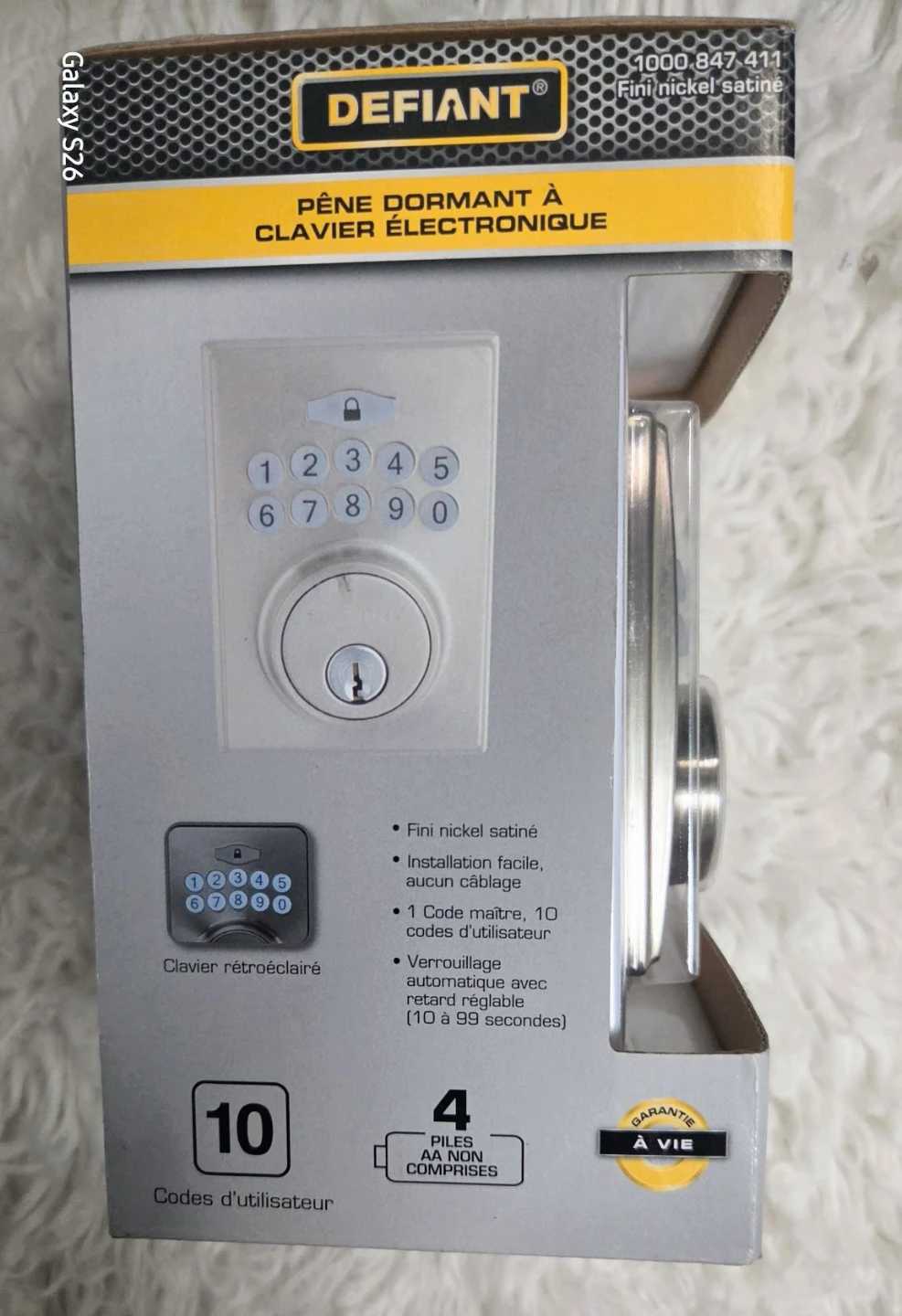 Defiant Electronic Keypad Deadbolt - Satin Nickel - photo 5