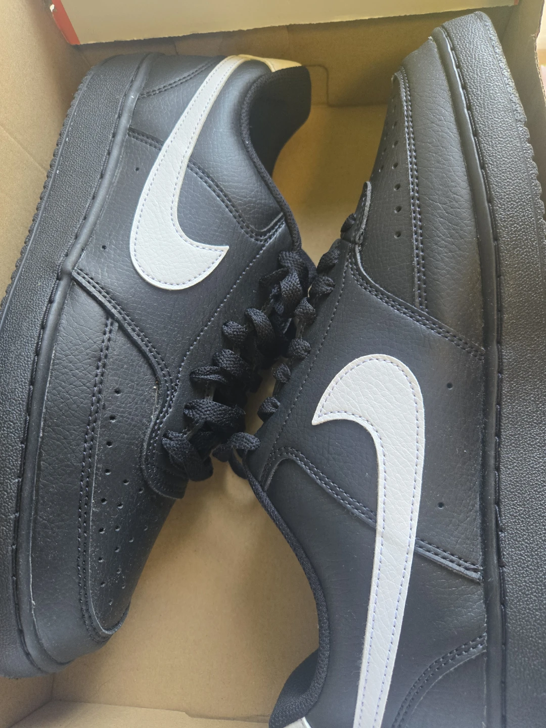 Nike Court Vision Low Men's Sneakers Black White Size 10 - photo 4