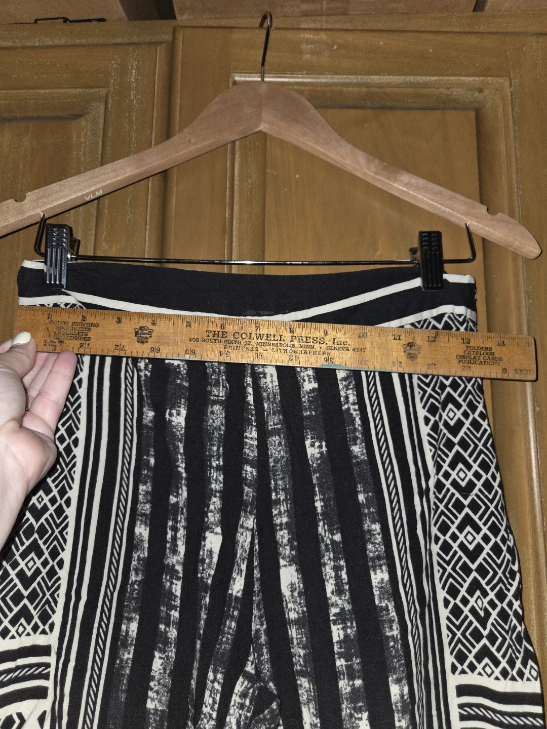 Black and White Pattern Wide Leg Pants - photo 5