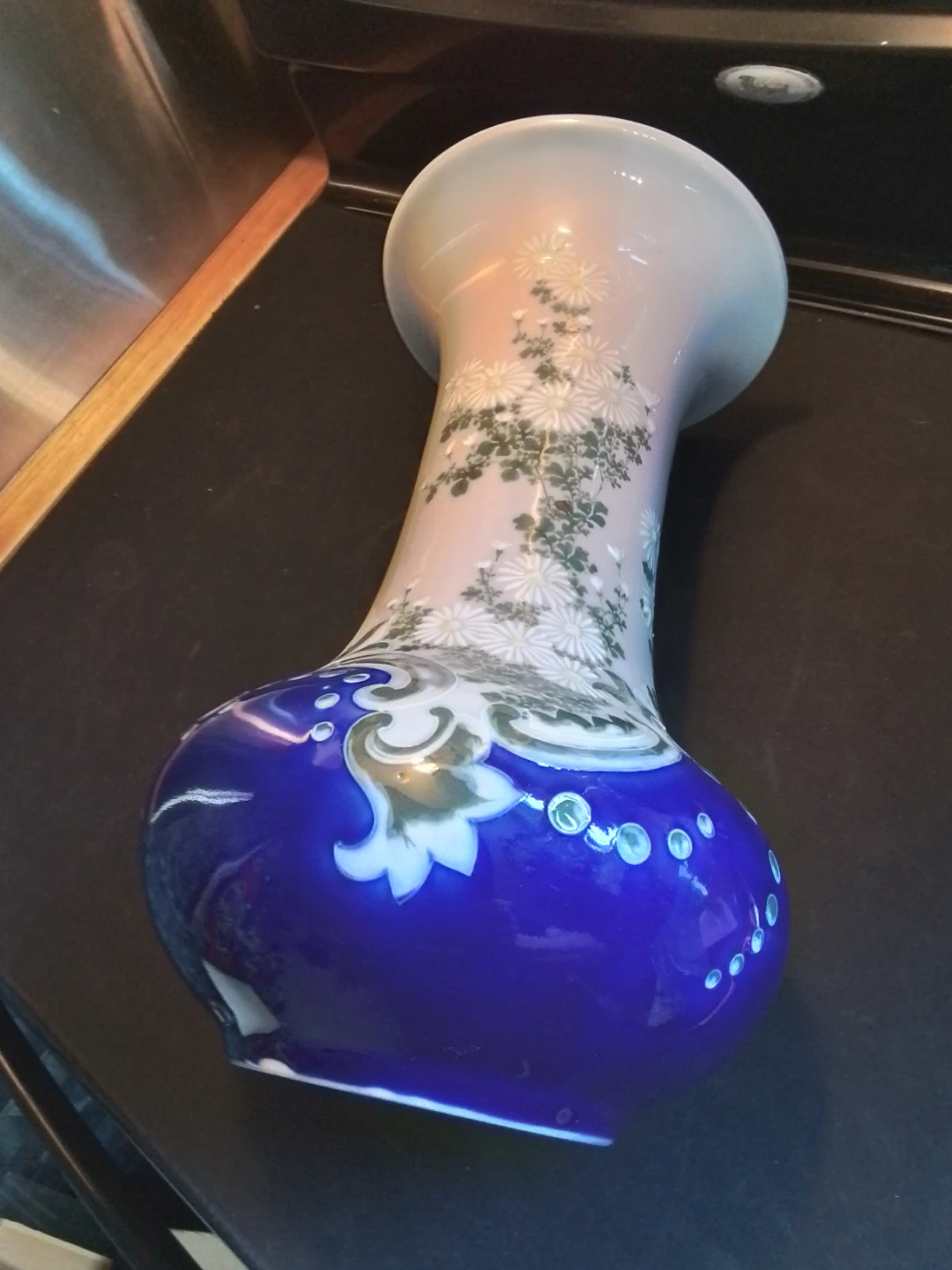 Meiji Period Jap. Seto Porcelain Vase – Kawamoto Masukichi - photo 3