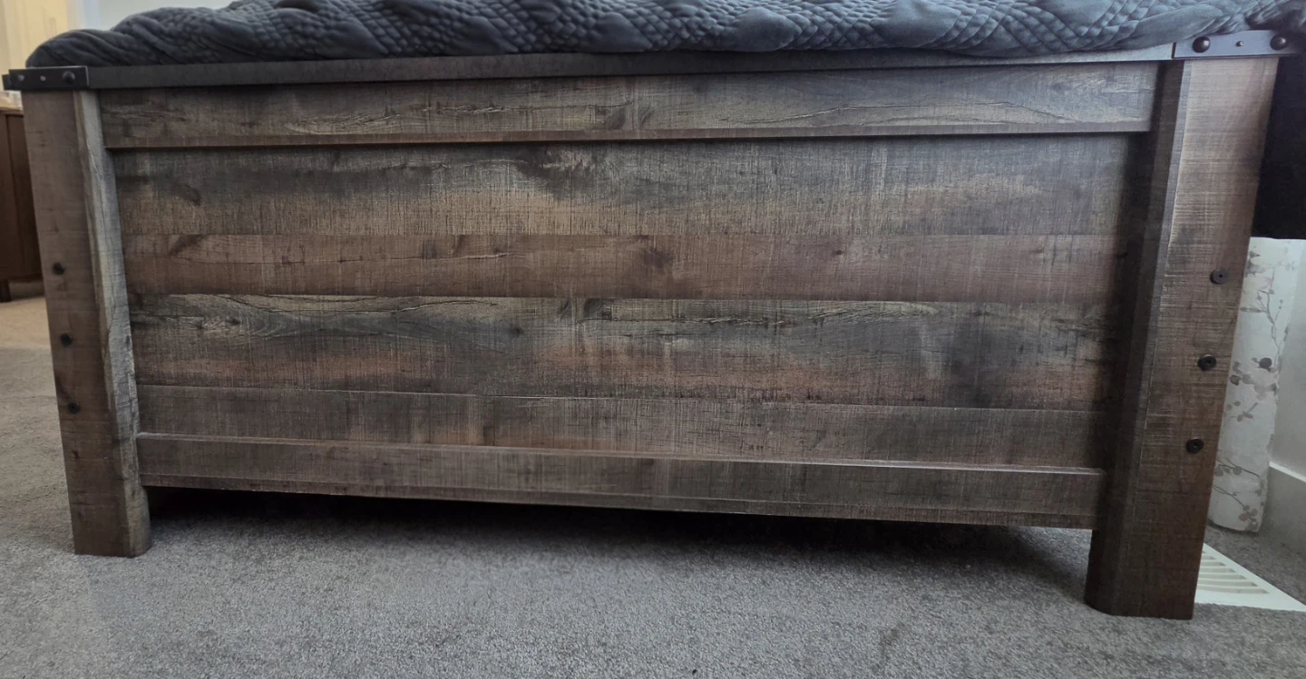 Ashley Furniture Wooden Storage Bed Frame & Mattress - photo 4