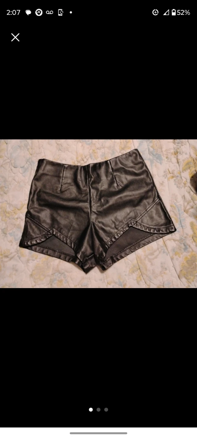 Spirit Faux Leather Shorts - Size L