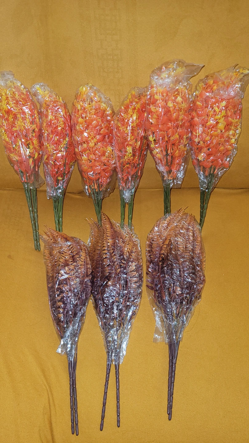 Artificial Fall Floral Picks - Orange & Yellow