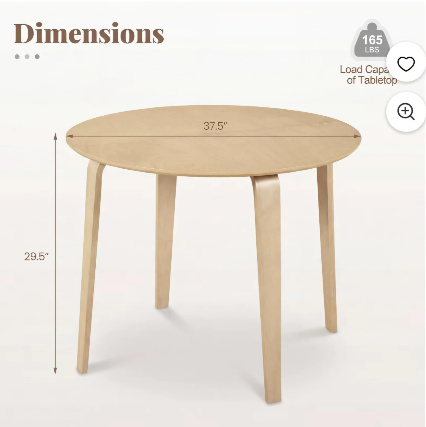 Round Wood Dining Table