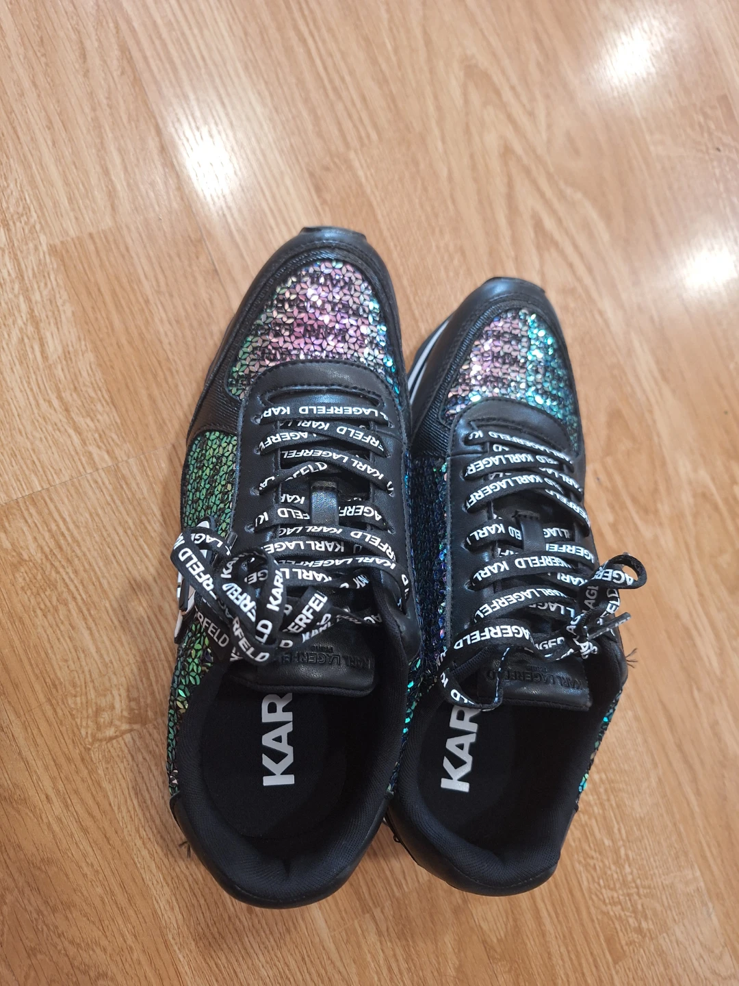Karl Lagerfeld Paris Black Sequin Sneakers 🌟 - photo 4