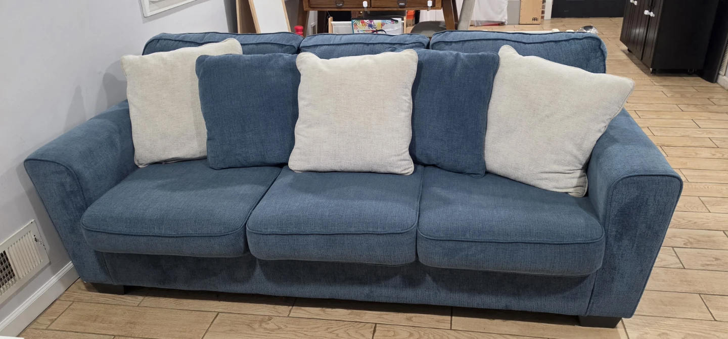 Blue 3-Seater Sofa / Couch — $175 OBO - photo 4