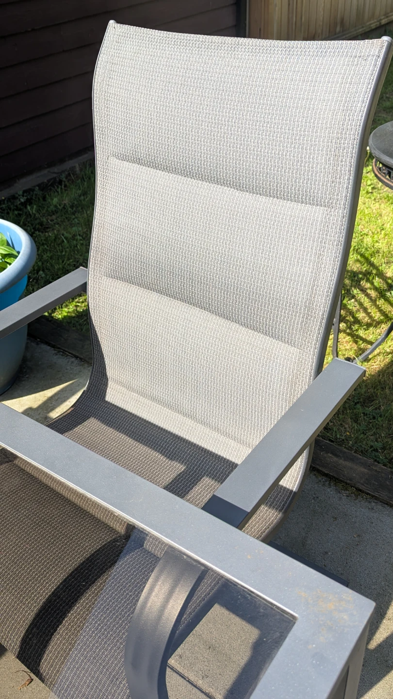 CANVAS Metal Patio Set with Glass top & 4 chairs - photo 4
