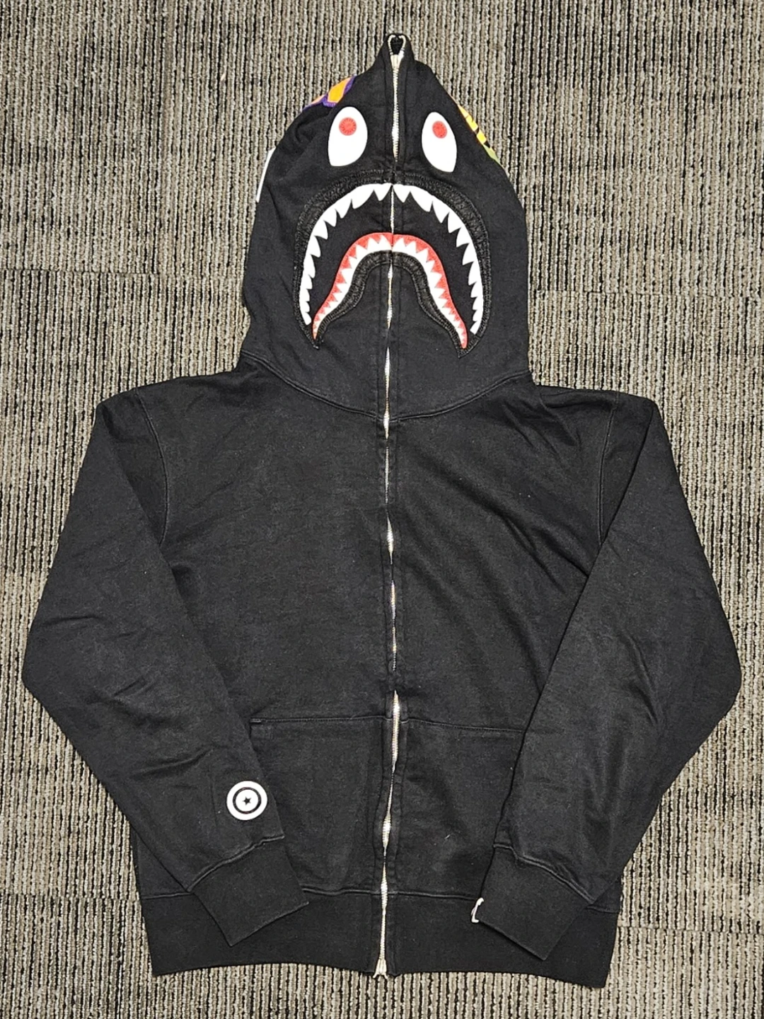 REAL AUTHENTIC Black Bape Full Zip Men's Hoodie