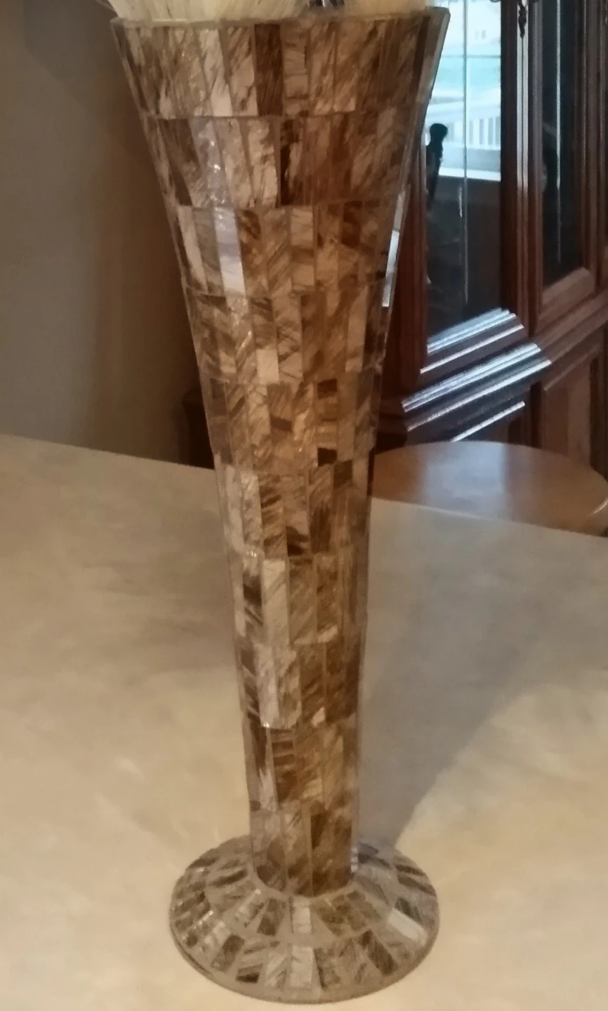 Beautiful Mosaic Vase brown and beige pattern - photo 2