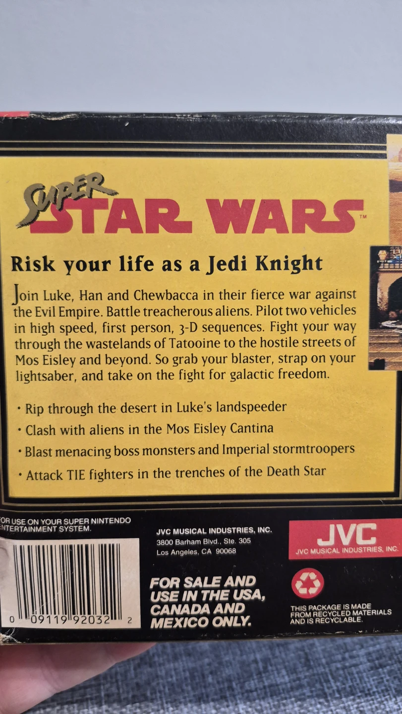 Super Star Wars SNES Game with Box and Manual - photo 5