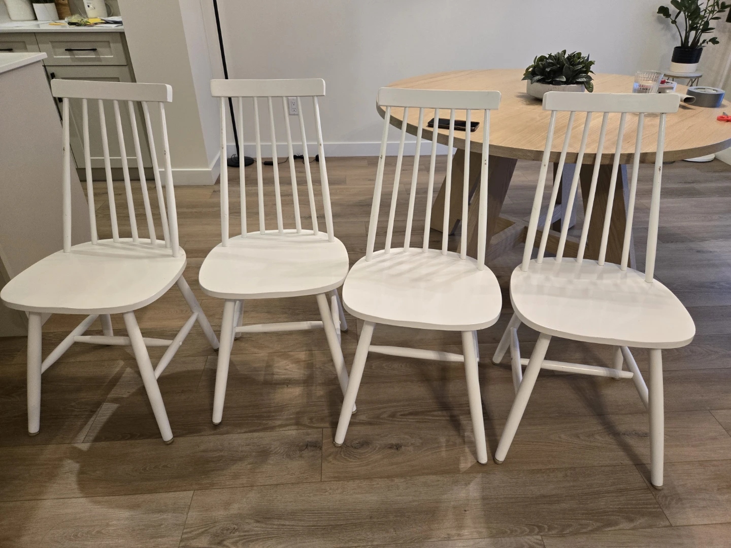 Structube White Dining Chairs (Set of 4)