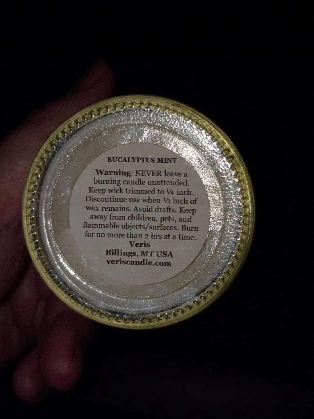 Veris Eucalyptus Mint Scented Candle