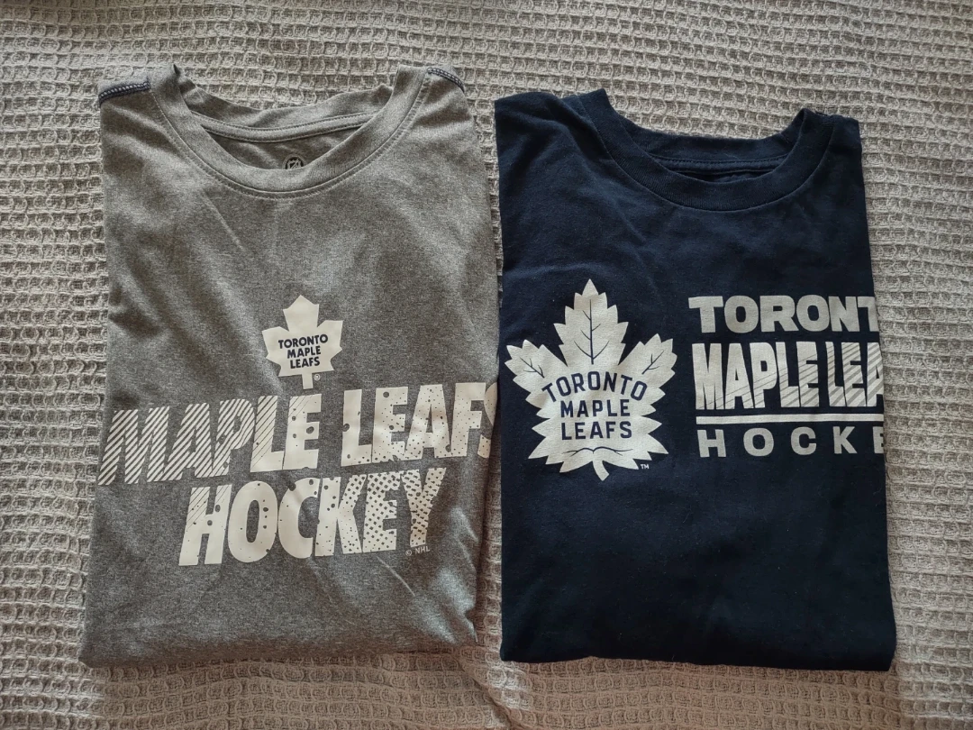 Lot of 2 Toronto Maple Leafs Long Sleeve Shirts