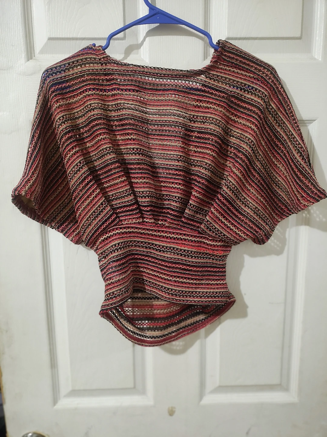 Women's Striped Batwing Sleeve Topsuze Med new - photo 4