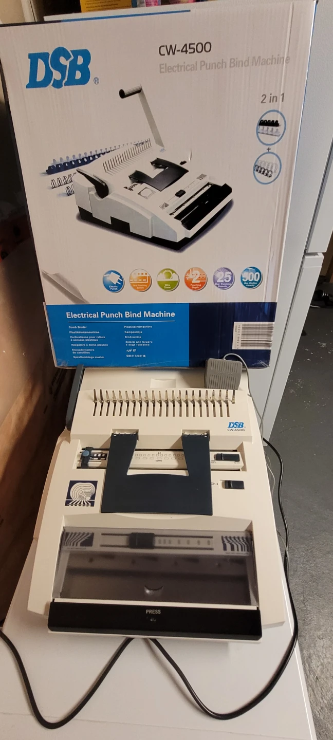 DSB CW-4500 Electrical Punch Bind Machine 2-in-1