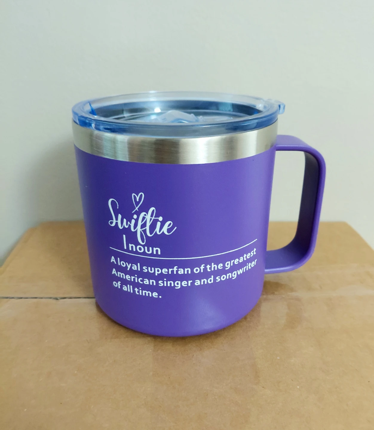 Purple "Swiftie" Insulated Tumbler Mug 4" tall Brand New - photo 4
