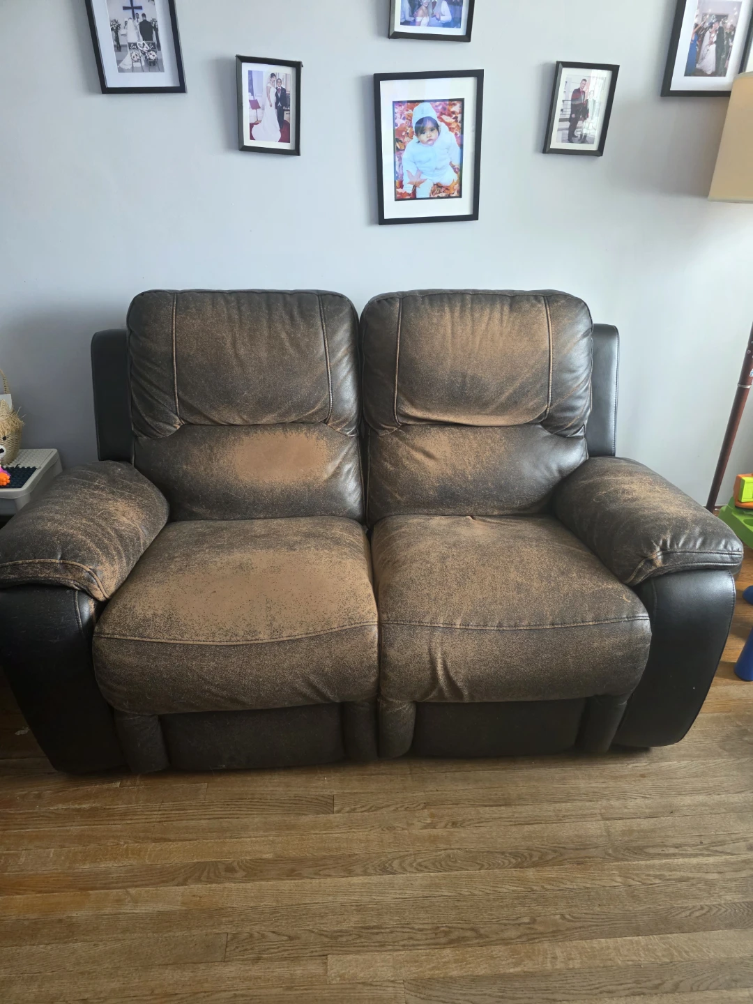 Faux Leather Loveseat Recliner
