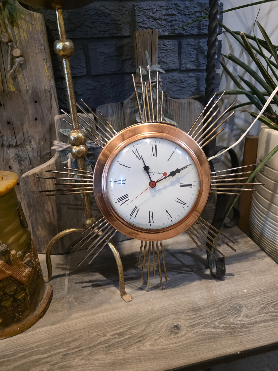Vintage Ingraham Sunburst Alarm Clock