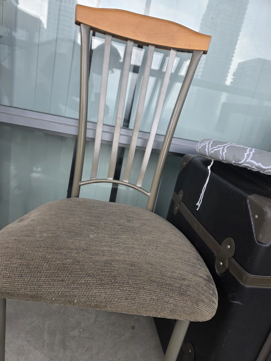 Metal and Wood Accent Chair