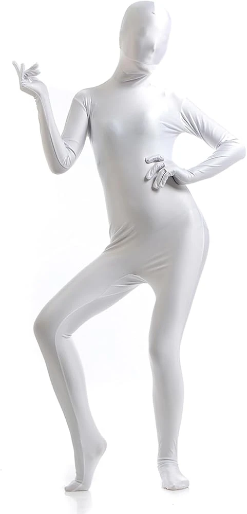 White Full Body Zentai Suit