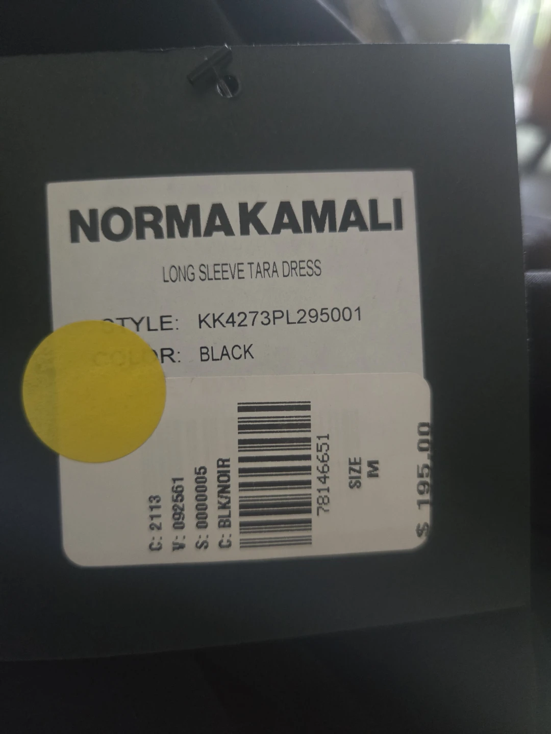 Norma Kamali Black Long Sleeve Tara Dress - photo 3
