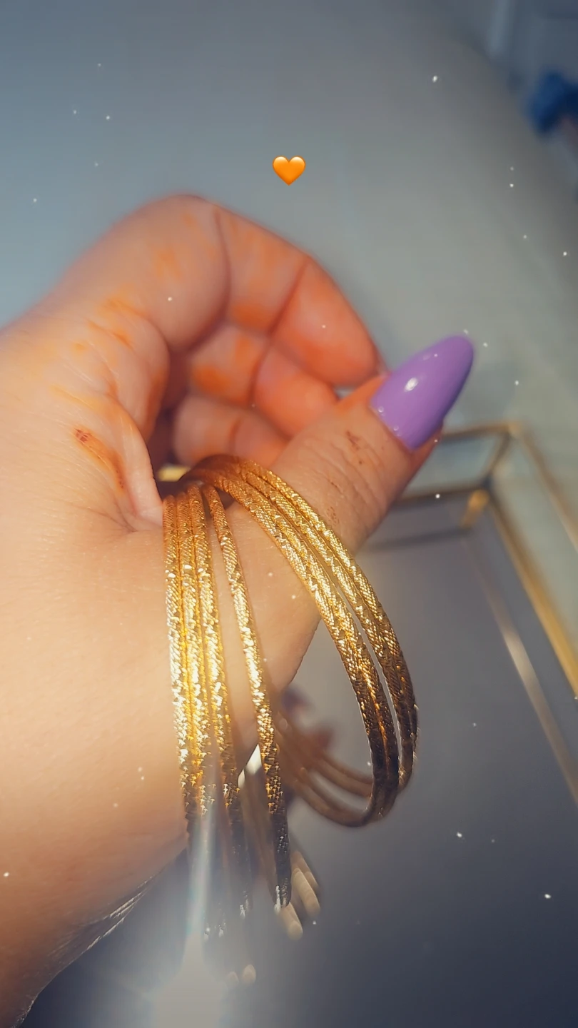 Set of 8 , 24 karat Gold  plated Bangles