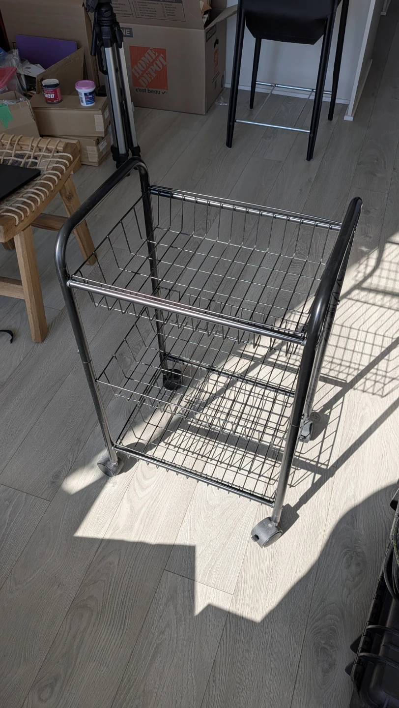SONGMICS 3-Tier Rolling Cart Black - photo 4