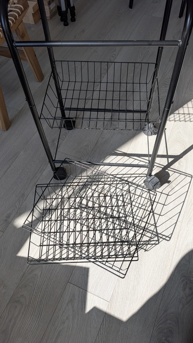 SONGMICS 3-Tier Rolling Cart Black - photo 5