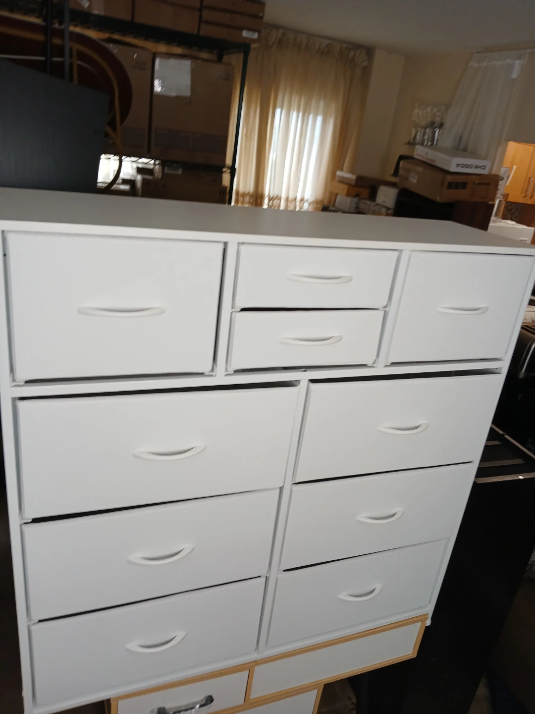 White Fabric Drawer Dresser - photo 3