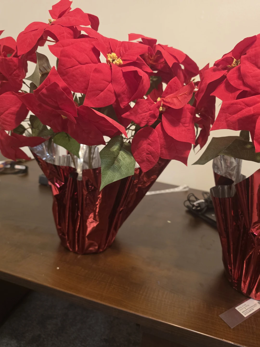 2 Red Poinsettia Plants - photo 2