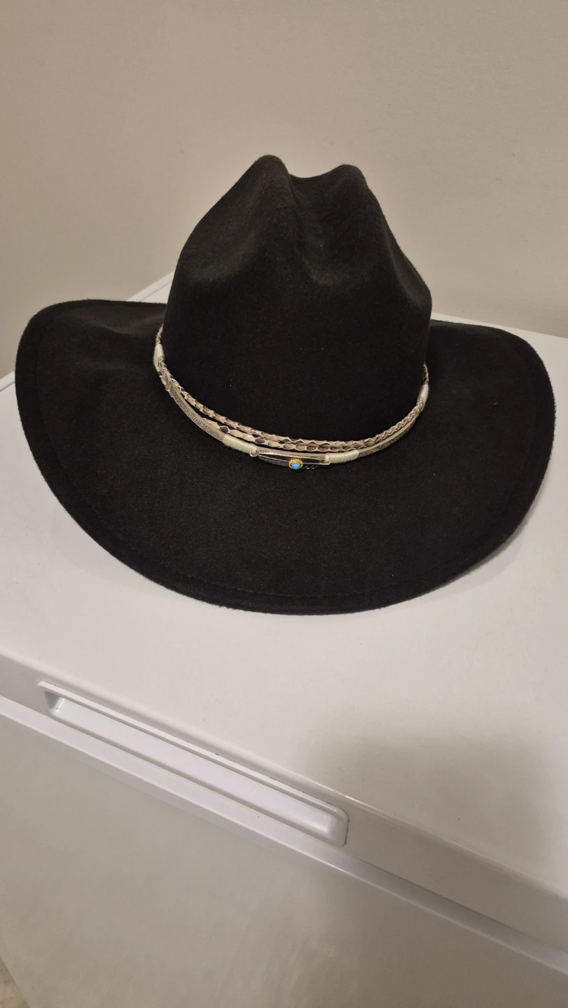 Black Cowboy Hat - Size 57