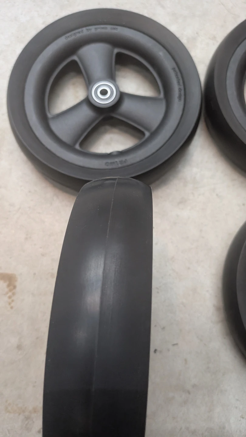 Primo wheelchair  "608-2RS" Black Replacement Wheels (Set of 4) - photo 3