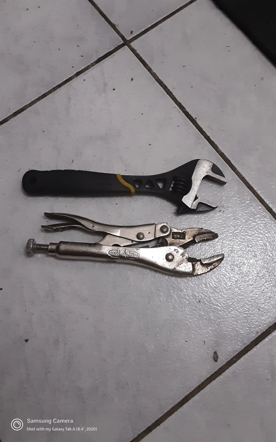 Adjustable Wrench and Locking Pliers Set