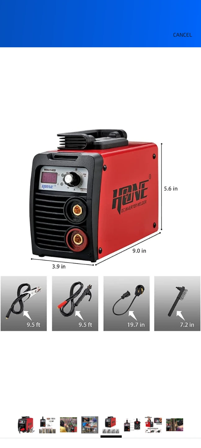 HONE MMA140D DC Inverter Welding Machine - photo 4