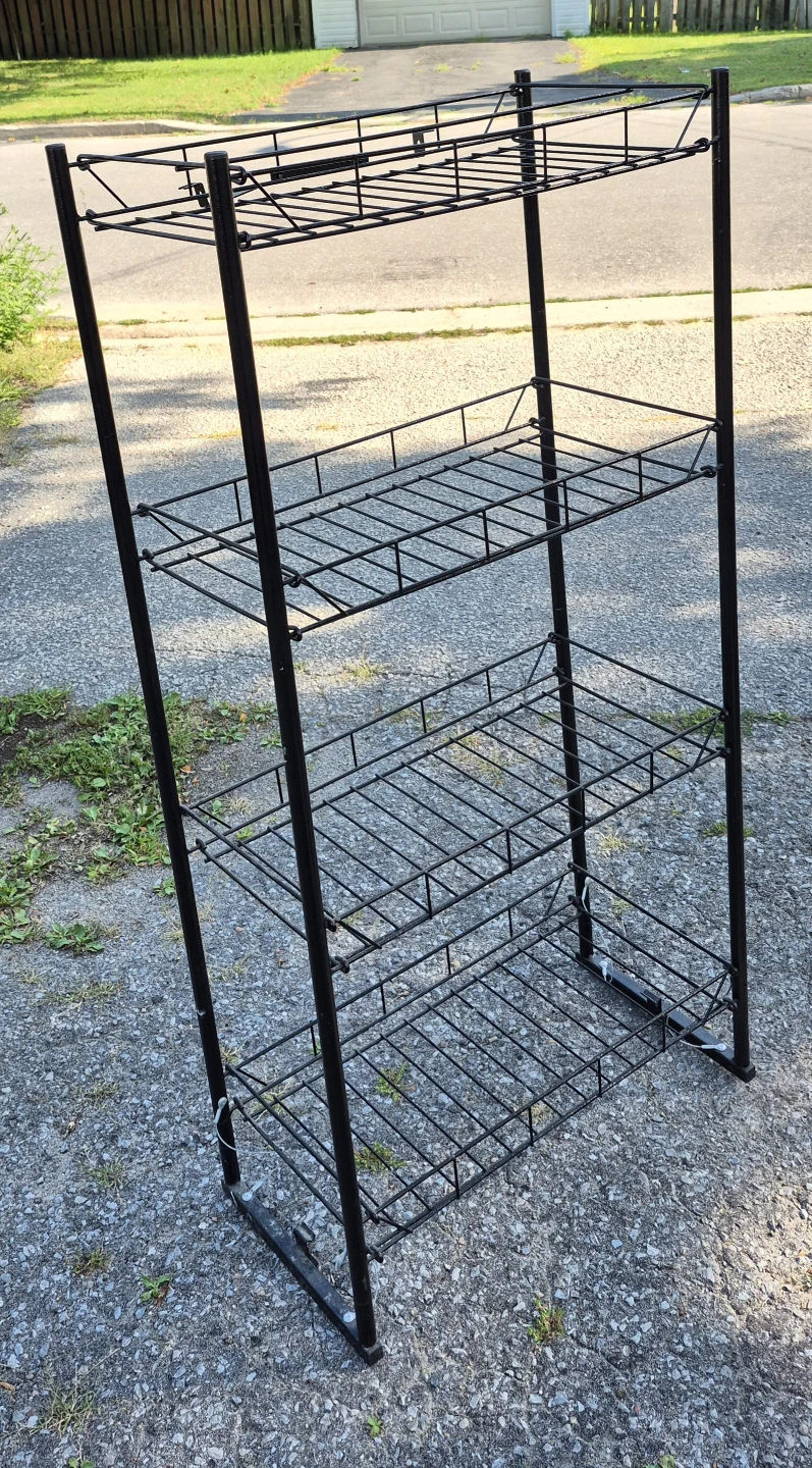 Black 4-Tier Wire Shelf Unit
