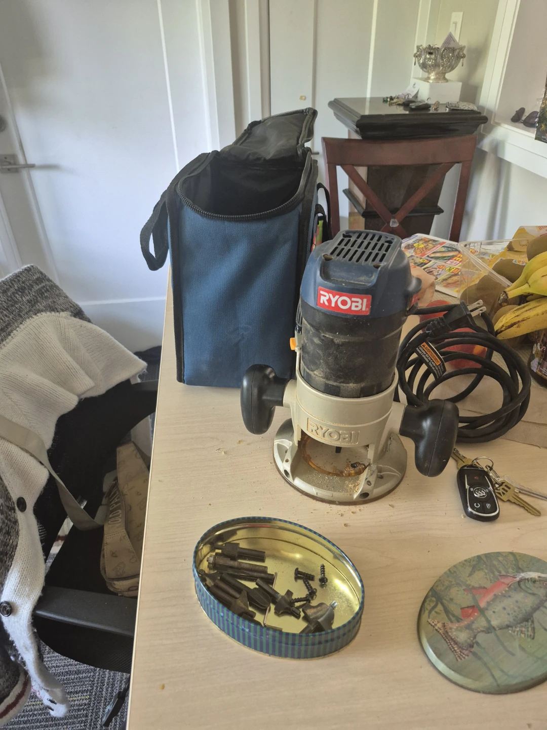 Ryobi Router with Bag and Bits