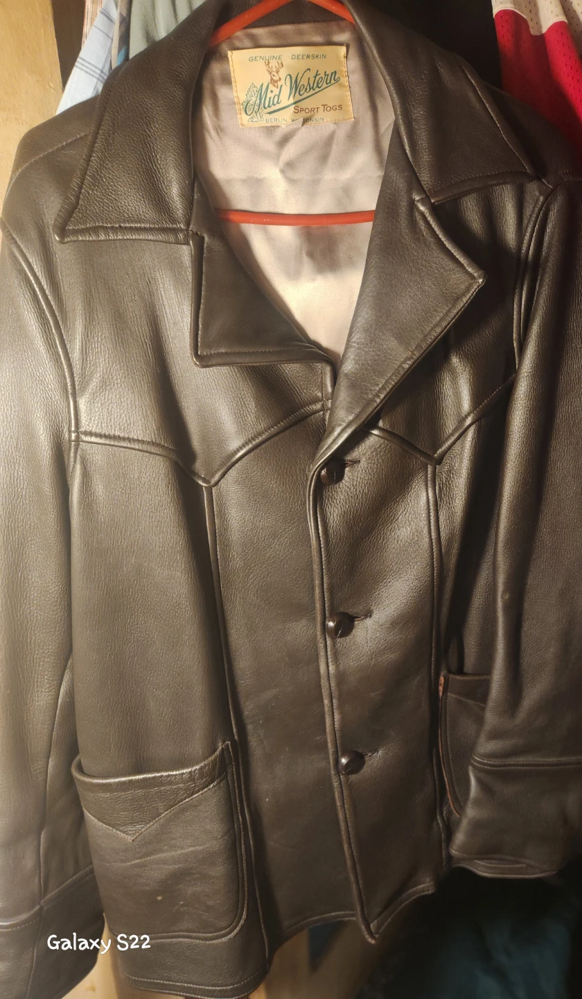Mid Western Sport Togs Deerskin Leather Jacket