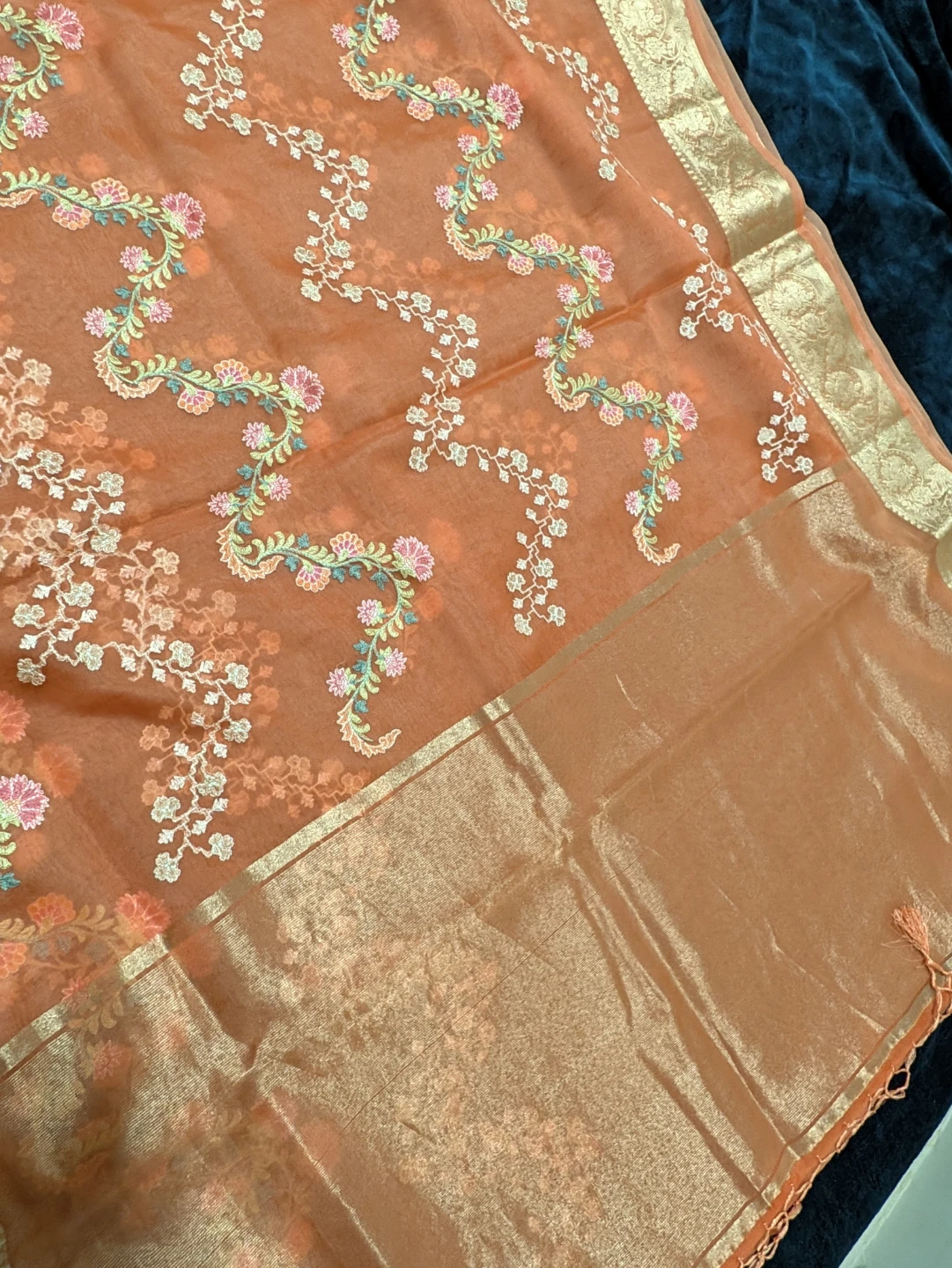 Organza silk Saree with Blouse Piece - photo 4