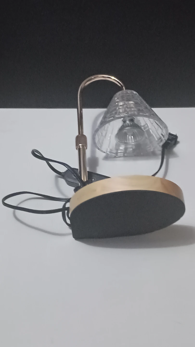 Small Decorative Table Lamp with Glass Shade - photo 2