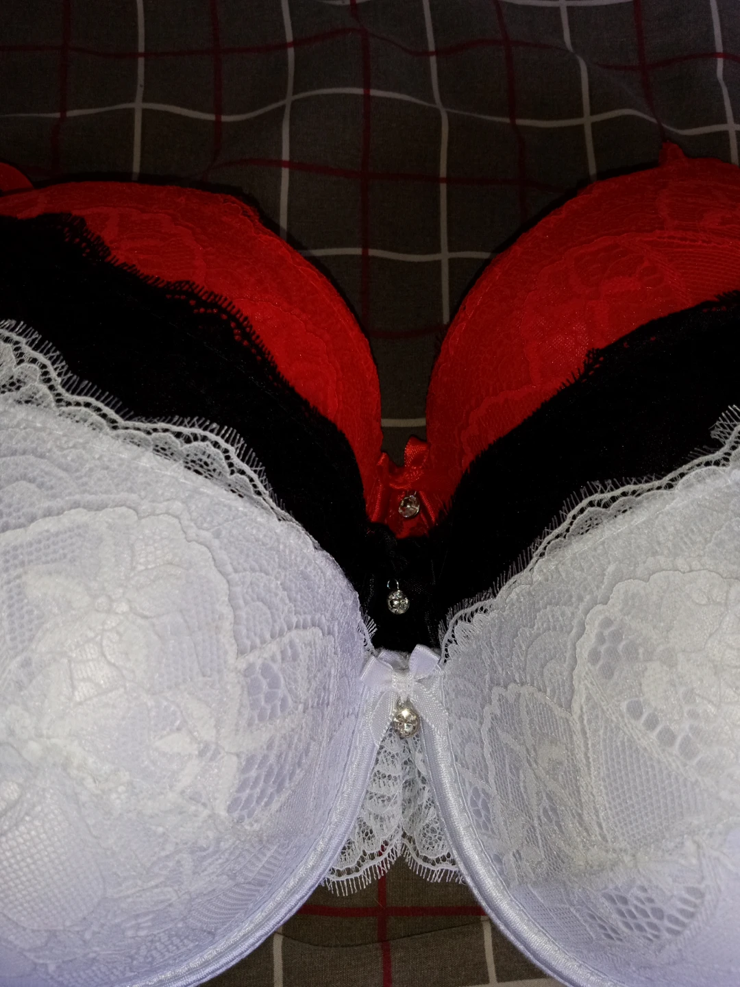 3 Lace Bras Size (85B)