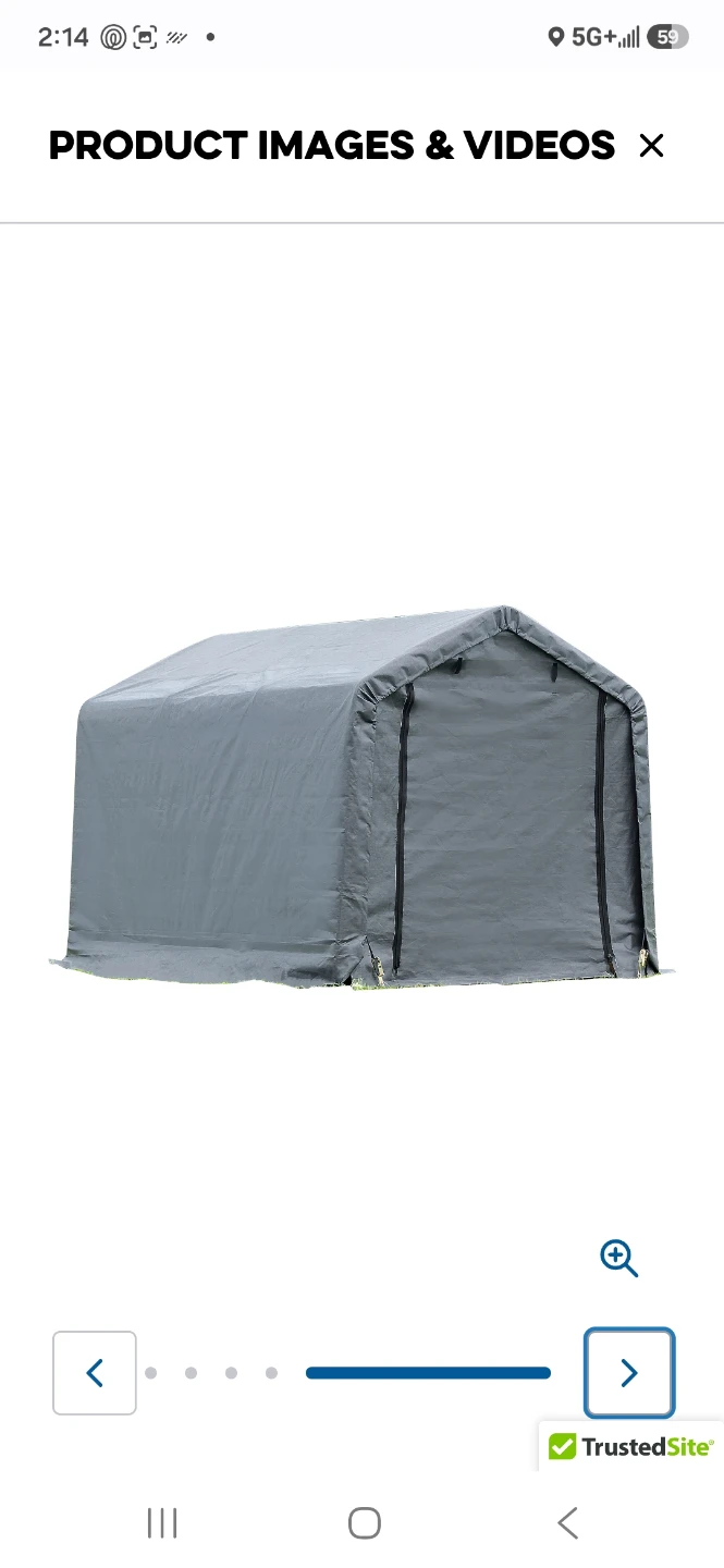6 x 10 ft Poly Peaked-Roof Shelter - photo 3