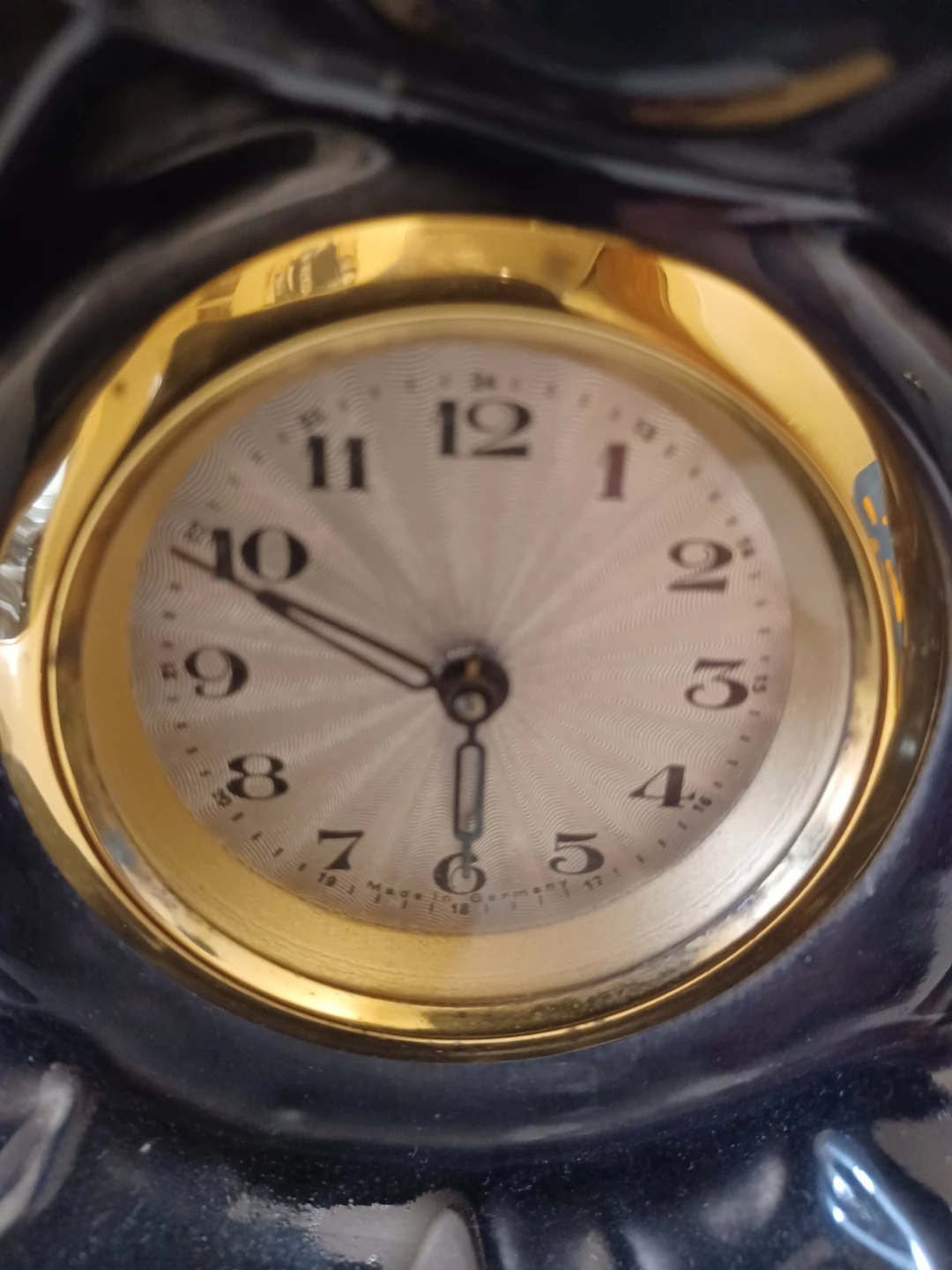 Vintage Ceramic Elephant German Mechanical Clock - photo 4