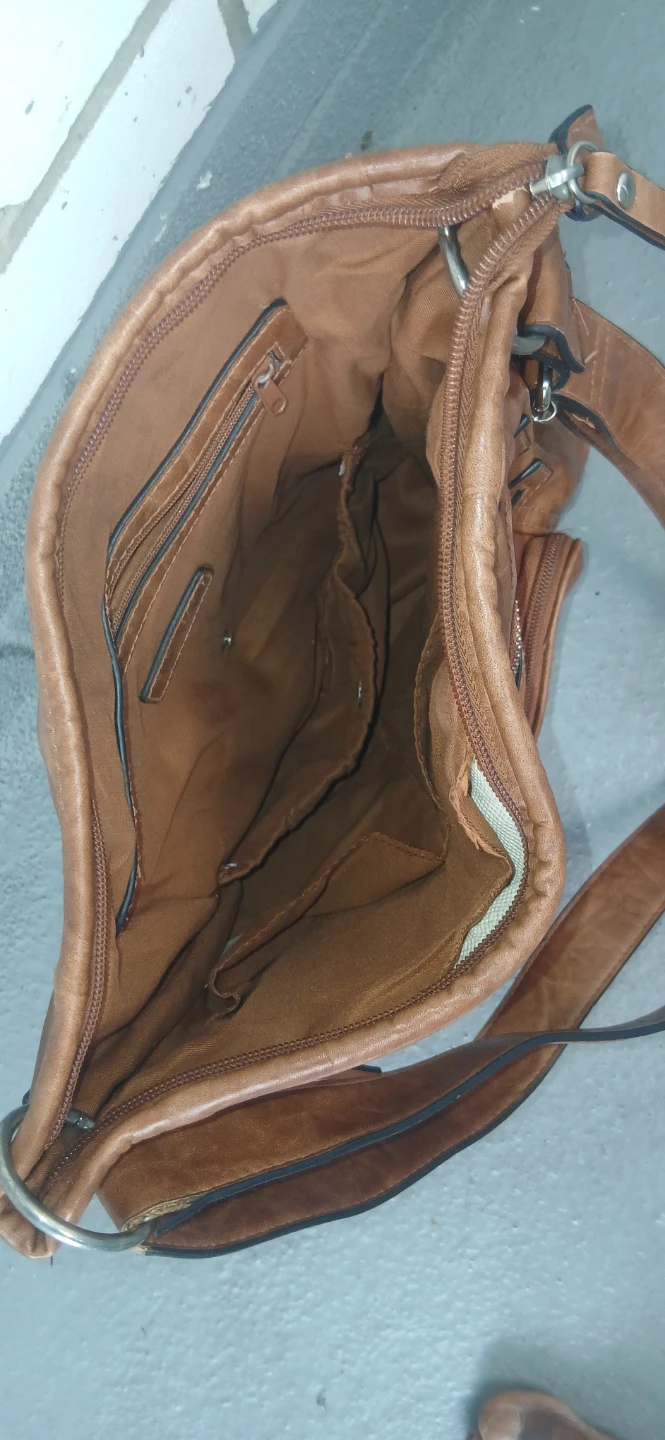 Brown Faux Leather Shoulder Bag - photo 2